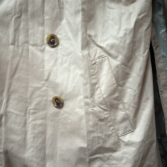 H&M Long Trench Cotton Twill Coat Size Large - Picture 10 of 12